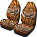 Xoenoiee Car Seat Covers for Front Seats 2 Pieces Tiger Print High Back Universal Bucket Seat Cover Auto Interior Accessories Driver Seat Covers