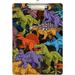 KXMDXA 3D Dino Rainbow Clipboard Hardboard Wood Nursing Clip Board and Pull for Standard A4 Letter 13x9 inches