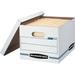 Bankers Box-1PK Stor/File Basic-Duty Storage Boxes Letter/Legal Files 12.5 X 16.25 X 10.5 White/Blue 4/Carton