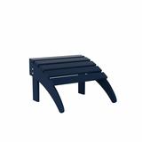 WestinTrends Outdoor Ottoman Patio Adirondack Ottoman Foot Rest All Weather Poly Lumber Folding Foot Stool for Adirondack Chair Widely Used for Outside Porch Pool Lawn Backyard Navy Blue