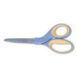 2PK Westcott Titanium Bonded Scissors 8 Long 3.5 Cut Length Gray/Yellow Straight Handle (15917)