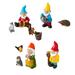 Miniature Figurines Statue Gnomes Gnome Dwarfs Resin Dwarf Statues Landscape Micro Sculpture Mini Lawn Garden Elf Seven