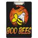 KXMDXA Halloween Bee Ghost Full Moon Clipboard Hardboard Wood Nursing Clip Board and Pull for Standard A4 Letter 13x9 inches