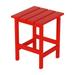 WestinTrends Outdoor Side Table All Weather Poly Lumber Adirondack Small Patio Table Square End Table for Pool Balcony Deck Porch Lawn Backyard Red