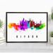 Pera Print Riyadh Skyline Saudi Arabia Poster Riyadh Cityscape Painting Riyadh Saudi Arabia Poster Cityscape and Landmark Print Home Wall Art Office Wall Decor - 5x7 Inches