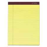 1PACK Tops Docket GoldÂ® Legal Rule Perforated Pads Letter Canary 12 50-Sheets Pads/Pack