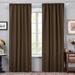 Deconovo Rod Pocket and Back Tab Blackout Curtains Thermal Insulated Window Curtain Blackout Panels for Dining Room 52x84 inch Brown 2 Panels