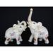 Bungalow Rose 2 Piece Porcelain Elephant Figurine Set Porcelain/Ceramic in Blue/White | 9 H x 6 W x 3 D in | Wayfair