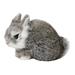 Plush Rabbit Statues Garden Animal Figurines Decorations for Lawn Patio Yard Garden Path Walkway or Driveway Gray