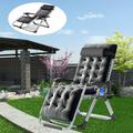 NAIZEA Zero Gravity Chair Oversize Patio Chair Lawn Chair Flolding Recliner Lounge Chair with Removable Pillow Soft Cotton Mattress