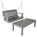 Highwood 4ft Lehigh Porch Swing with 1 Coffee Table