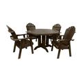 The Sequoia Professional Commercial Grade 5 Pc Muskoka Adirondack Dining Set with 48â€� Table