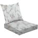 2-Piece Deep Seating Cushion Set Rose gold marble texture Abstract backdrop marble granite stone Outdoor Chair Solid Rectangle Patio Cushion Set