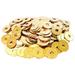 Bungalow Rose Feng Shui Coins, I Ching Coins, Chinese Coins Sculpture Metal in Yellow | 1 H x 1 W x 1 D in | Wayfair