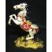 Dakota Fields Feng Shui Bejeweled Windhorse Figurine Metal in Black/Red/White | 4 H x 4 W x 2.5 D in | Wayfair 7388E51E6EBB406BA820F49ABEBD6CAD