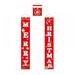 Christmas Banner Garden Porch Sign Merry Christmas Cloth Couplet Front Door Window Wall Decorative Banners Xmas Holiday Welcome Flag for Indoor Outdoor Decor