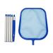 Franhais Swimming Pool Skimmer Net with Telescopic Pole Professional Debris Cleaning Tools for Pond Tub Spa Fountain