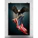 Bald Eagle With A Flag Poster -Image by Shutterstock