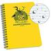 Rite in the Rain All Weather Spiral Notebook 4 5/8 x 7 Yellow Cover Birders Journal (No. 195)