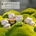 Fuwaxung Fairy Garden Accessories Dog Figurine Set Bunny Kawaii Elephant Miniature Panda Moss Terrarium Cake Decor Kids Gift Resin Statue