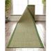 Well Woven Custom Size Indoor/Outdoor Runner - Choose Your Length - Woden Green Indoor/Outdoor Flat Pile Solid Color Border Pattern 31 Inch Wide x 35 Feet Long Runner (31 x 35 Runner) Rug