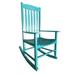 Mainstays Outdoor Wood Rocking Chair Blue Turquoise - Weather Resistant