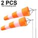 Weather Vane Outdoor Hanging Rip-stop Wind Sock Rotating Windsock(2 PCS orange)