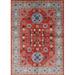 Ahgly Company Machine Washable Indoor Rectangle Industrial Modern Red Area Rugs 2 x 4