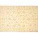 Ahgly Company Indoor Rectangle Traditional Golden Blonde Gold Oriental Area Rugs 7 x 10