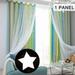 Yipa 1pc Bedroom Blackout Window Curtain Thermal Insulated Room Darkening Curtain Grommet Window Drapes Eyelet Ring Top Curtain Valance Green W:52 xL:63