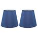 Meriville Set of 2 Blue Faux Silk Clip On Chandelier Lamp Shades 4-inch by 6-inch by 5-inch