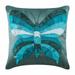 Throw Pillow Cover 22x22 inch (55x55 cm) Pillow Cover Decorative Blue Decorative Pillow Cover Multicolor Butterfly Ribbon Pillow Cover Art Silk Square Cushion - Butterfly Dreams