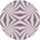 Ahgly Company Indoor Round Patterned Tulip Pink Novelty Area Rugs 8 Round