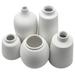 Koyal Wholesale Ceramic Bud Vases Modern Decorative Vases for Wedding Set of 5 Small & Tall Vases White