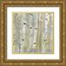 Jill Susan 20x20 Gold Ornate Wood Framed with Double Matting Museum Art Print Titled - Spring Birch Grove I