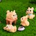 Hadanceo Dog Figurine Realistic Shape DIY Cartoon Micro Landscape Painted Puppy Miniature Household Supplies