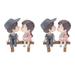 Frcolor Couplestatue Figurines Human Figurine Friendship Statues Sculptures Wedding Crafts Decorations Bonsai Figurines Love