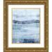 Popp Grace 20x24 Gold Ornate Wood Framed with Double Matting Museum Art Print Titled - White Out in Blue II
