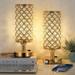 Crystal Table Lamps Set of 2 with Dual USB Charging Ports Modern Bdeside Lamps