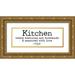 Brown Victoria 24x11 Gold Ornate Wood Framed with Double Matting Museum Art Print Titled - Kitchen Words 5