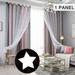 Yipa 1pc Bedroom Blackout Window Curtain Thermal Insulated Room Darkening Curtain Grommet Window Drapes Eyelet Ring Top Curtain Valance Gray Pink W:52 xL:83
