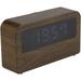 Digital alarm clock digital clock with large screen LED bedside clock bedroom clock with night light touch sensitive design home office date calendar time clock (brown) (1pcs)