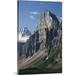 Great BIG Canvas | Mountain Peaks With Cliff Face And Blue Sky; Alberta Canada Canvas Wall Art - 16x24