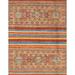 Ahgly Company Machine Washable Indoor Rectangle Abstract Light Copper Gold Area Rugs 4 x 6