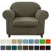 Subrtex Stretch 2-Piece Textured Grid Armchair Slipcover Olive Green