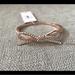 Kate Spade Jewelry | Bnwt Kate Spade Rose Gold Skinny Bow Pave Clasp Bracelet | Color: Pink | Size: Os