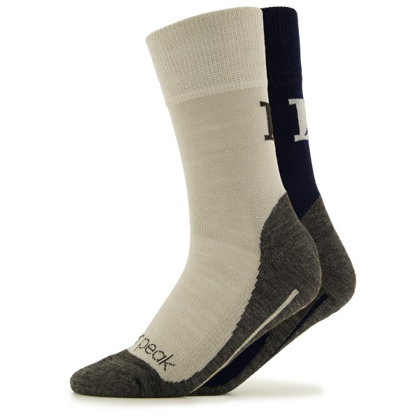 Heber Peak - EvergreenHe. Hiking Crew Socks 2-Pack - Wandersocken 43-45 | EU 43-45 beige