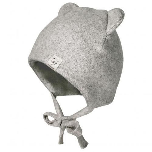 maximo - Baby-Mütze mit Öhrchen - Mütze Gr 43 cm grau