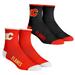 Men's Rock Em Socks Calgary Flames Core Team 2-Pack Quarter Length Sock Set