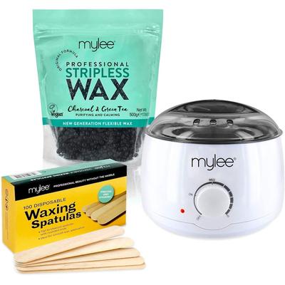 Mylee - Professionelles Warmwachsperlen-Set Aktivkohle & Grüner Tee Rasierer & Enthaarungstools 1 ct (39.99 € / 1 ct)